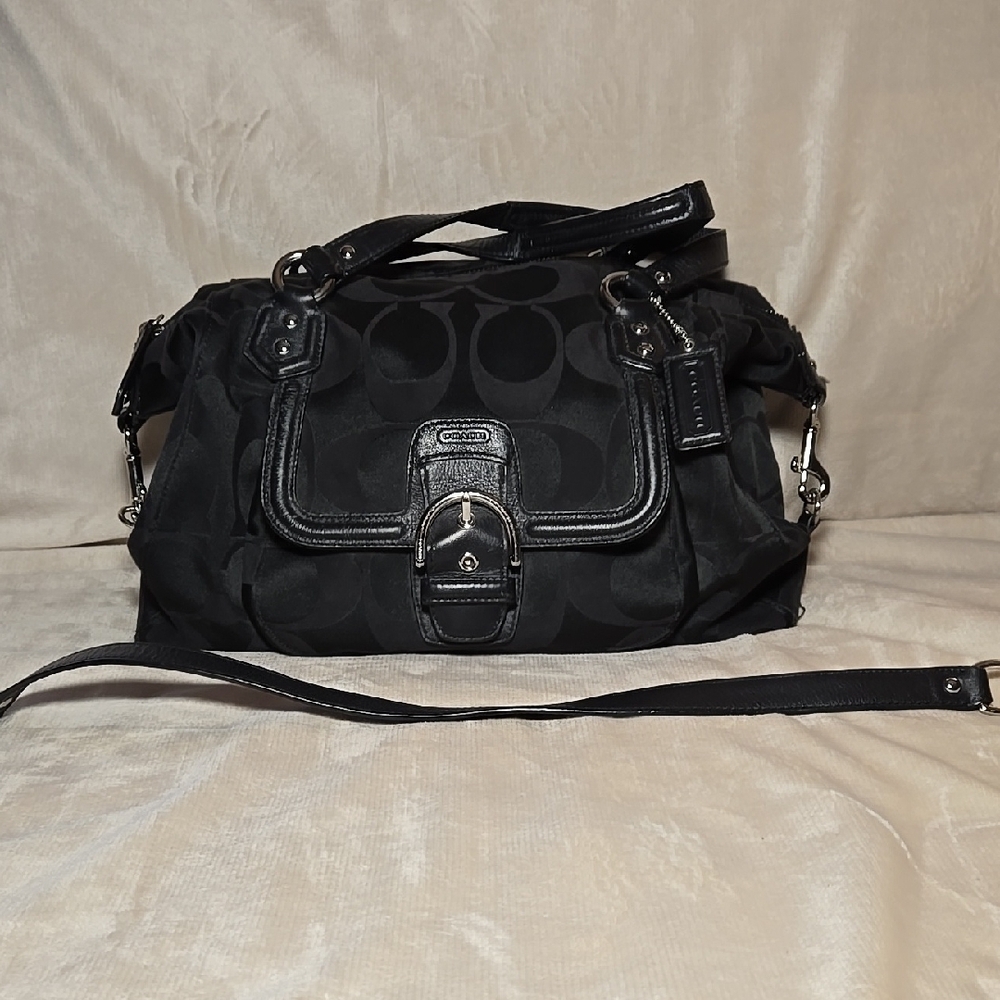 Coach Signature Convertible Black Women's Purse - Picture 5 of 6